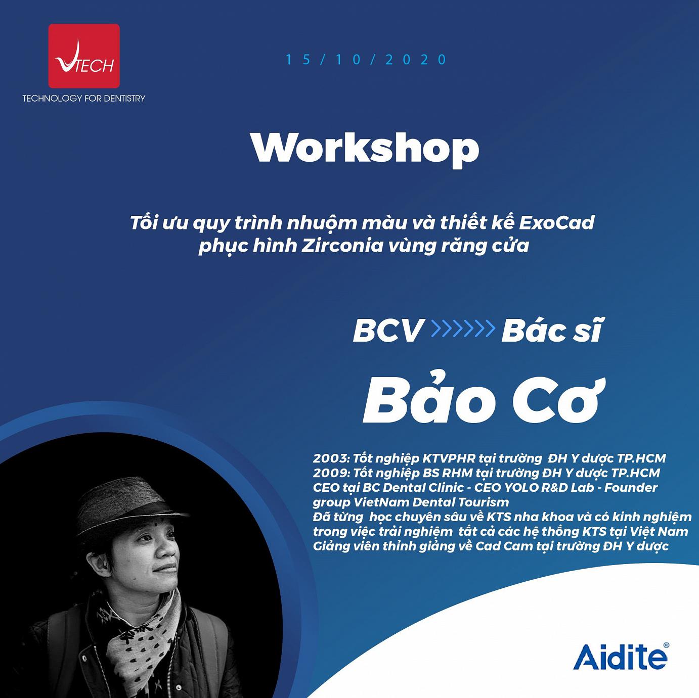 Chương trình đào tạo [TỐI ƯU QUY TRÌNH NHUỘM MÀU VÀ THIẾT KẾ EXOCAD PHỤC HÌNH ZIRCONIA VÙNG RĂNG CỬA]